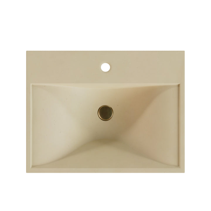 Sosuke Wave Vessel Faucet Ledge Sink - 24"