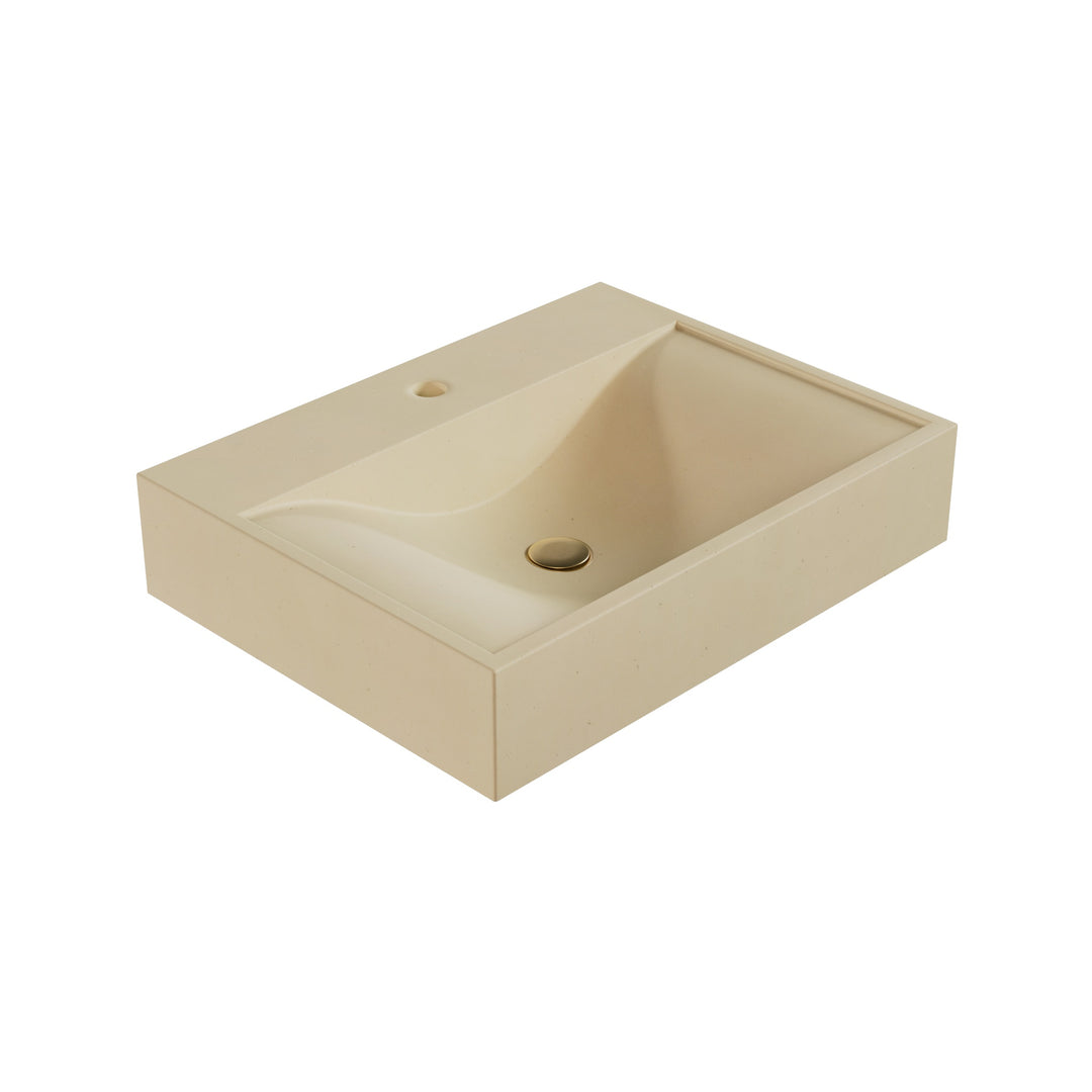 Sosuke Wave Vessel Faucet Ledge Sink - 24"