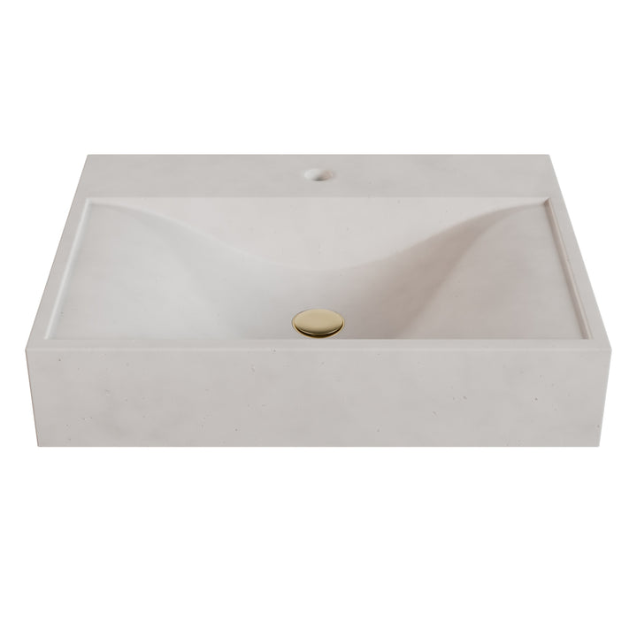 Sosuke Wave Vessel Faucet Ledge Sink - 24"