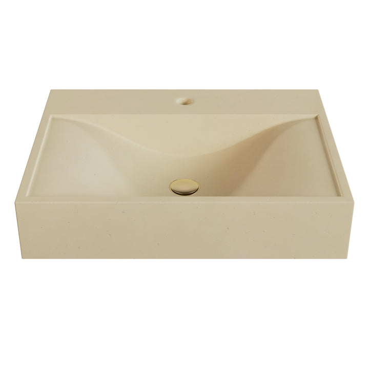 Sosuke Wave Vessel Faucet Ledge Sink - 24"