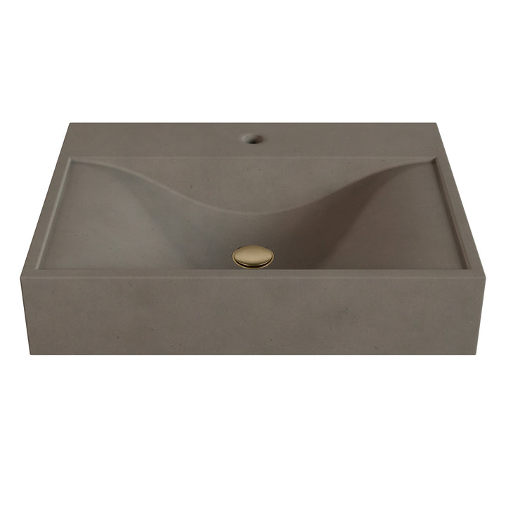 Sosuke Wave Vessel Faucet Ledge Sink - 24"