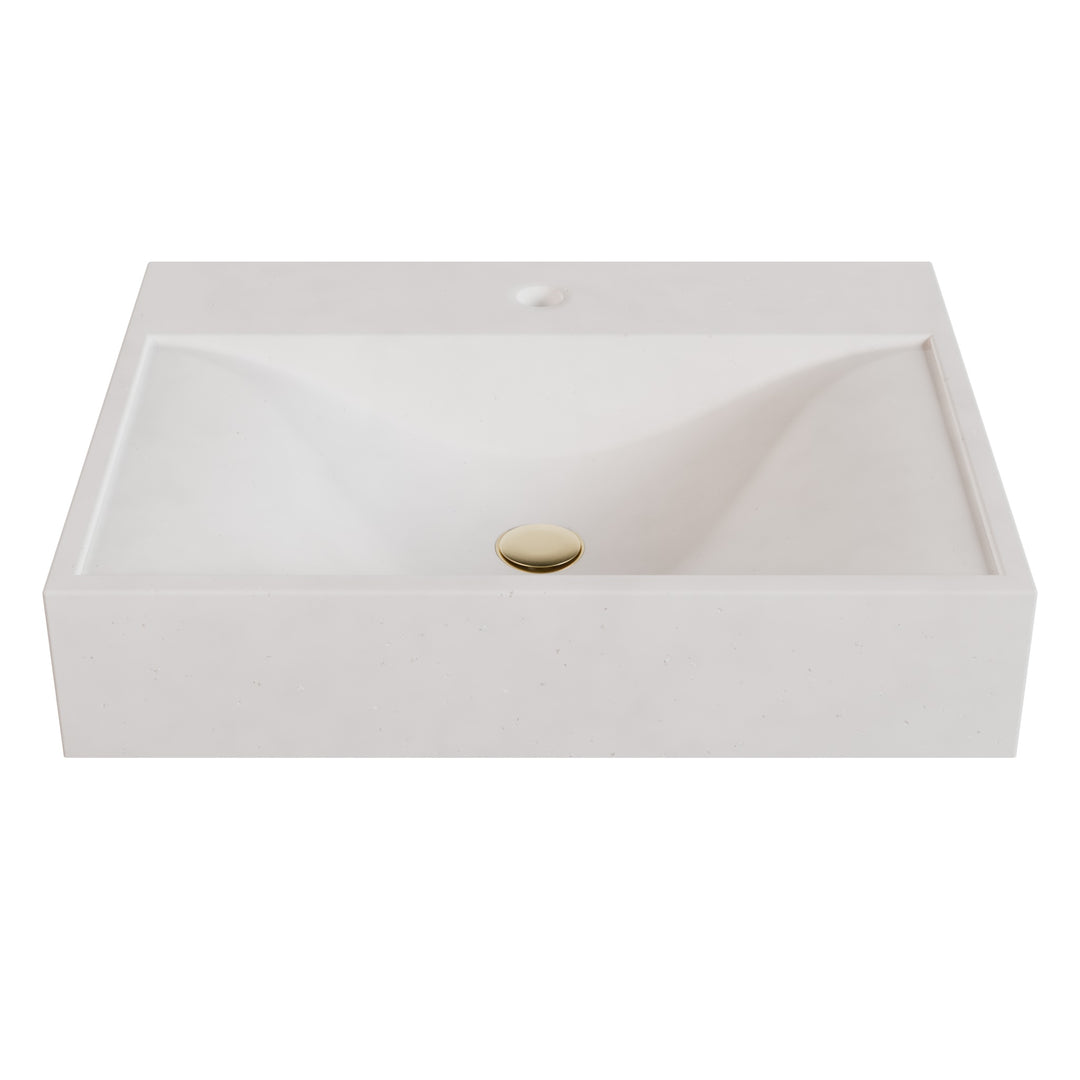 Sosuke Wave Vessel Faucet Ledge Sink - 24"