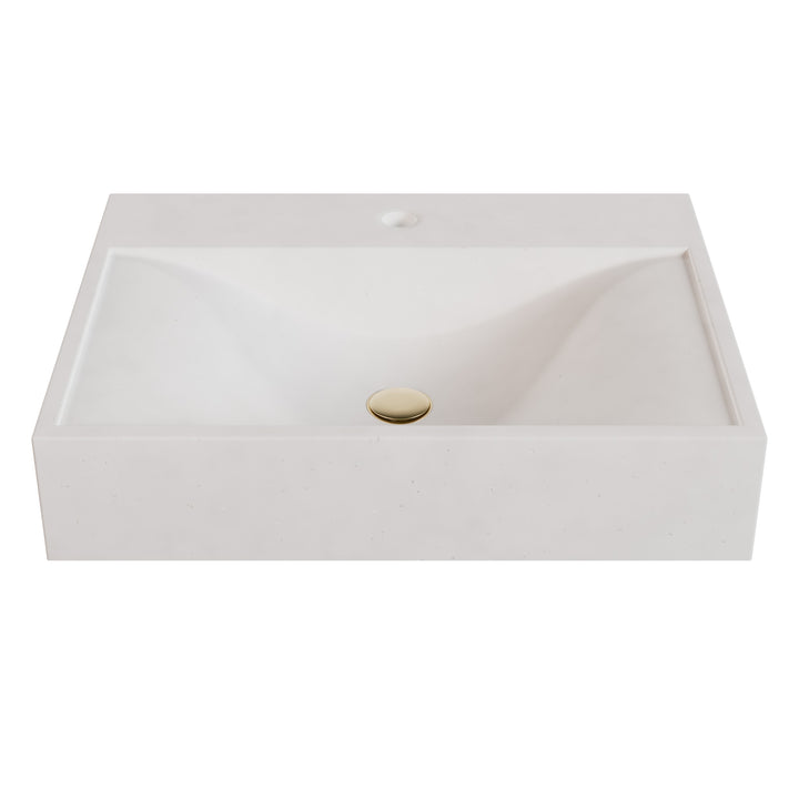 Sosuke Wave Vessel Faucet Ledge Sink - 24"