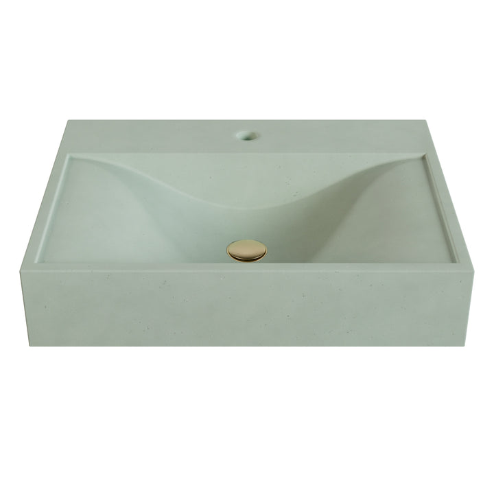 Sosuke Wave Vessel Faucet Ledge Sink - 24"