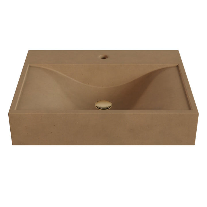 Sosuke Wave Vessel Faucet Ledge Sink - 24"