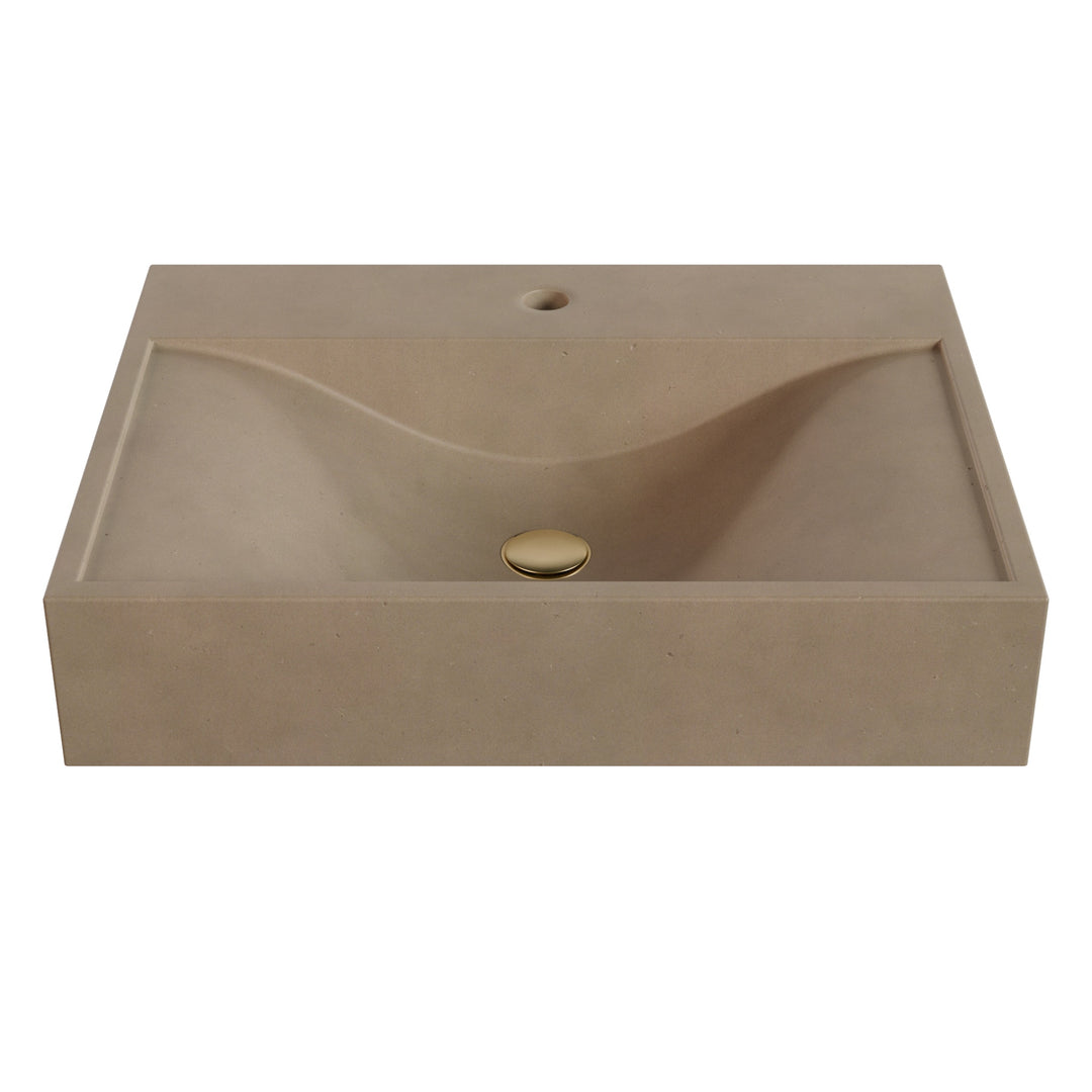 Sosuke Wave Vessel Faucet Ledge Sink - 24"