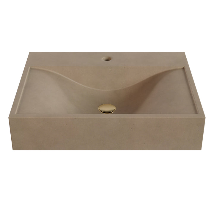 Sosuke Wave Vessel Faucet Ledge Sink - 24"