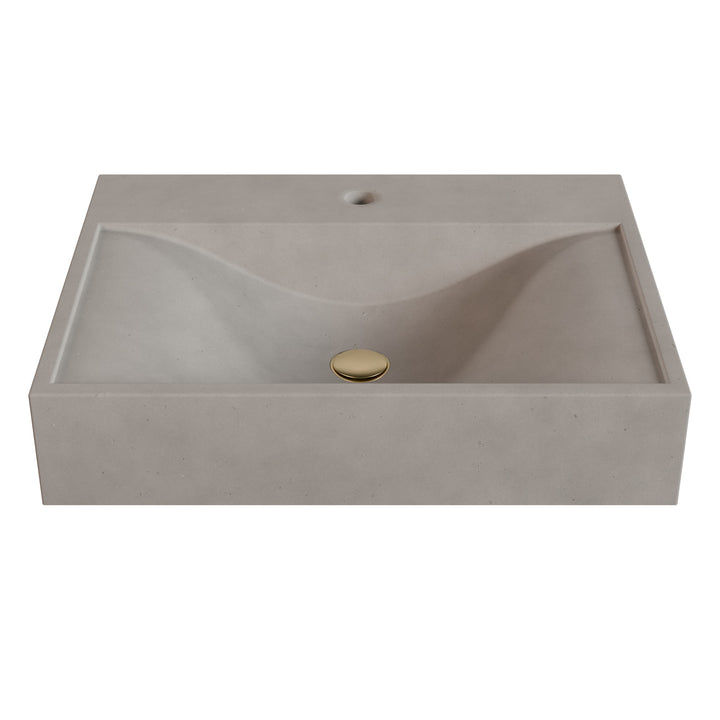 Sosuke Wave Vessel Faucet Ledge Sink - 24"