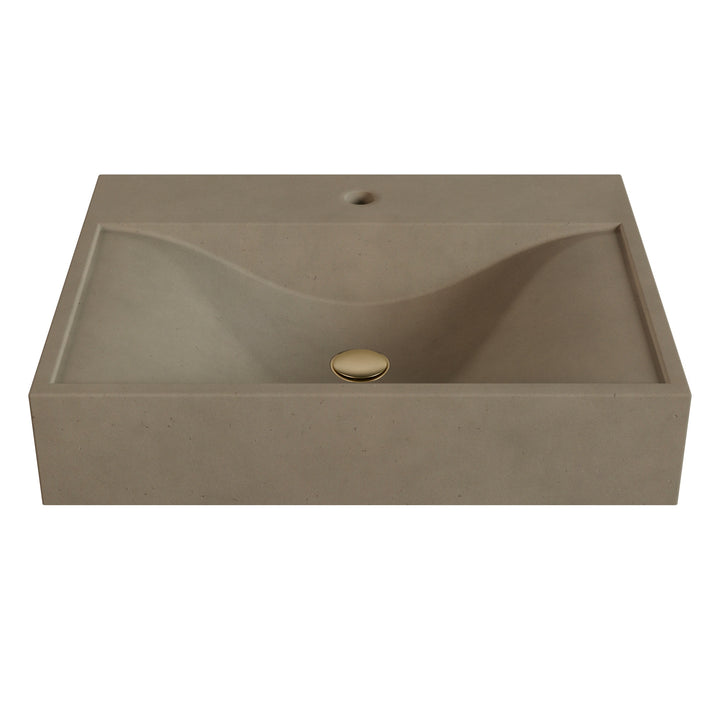 Sosuke Wave Vessel Faucet Ledge Sink - 24"