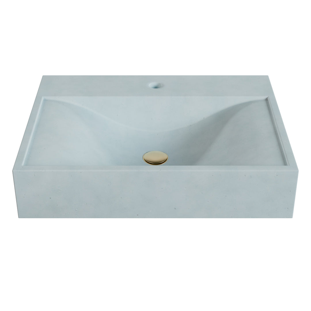 Sosuke Wave Vessel Faucet Ledge Sink - 24"