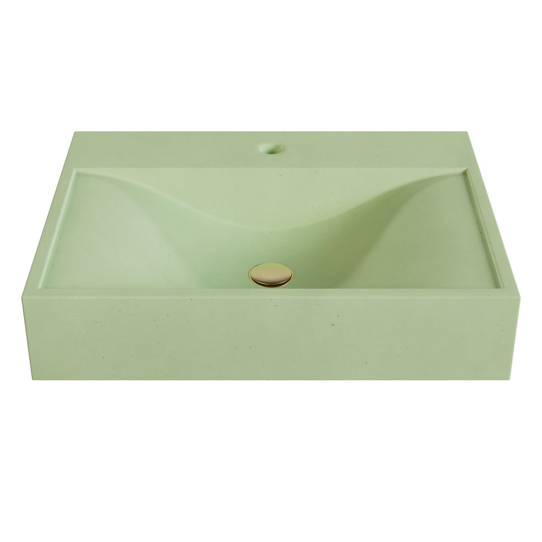Sosuke Wave Vessel Faucet Ledge Sink - 24"