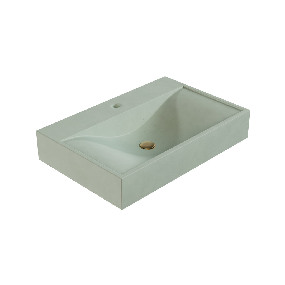 Sosuke Wave Vessel Faucet Ledge Sink - 28"