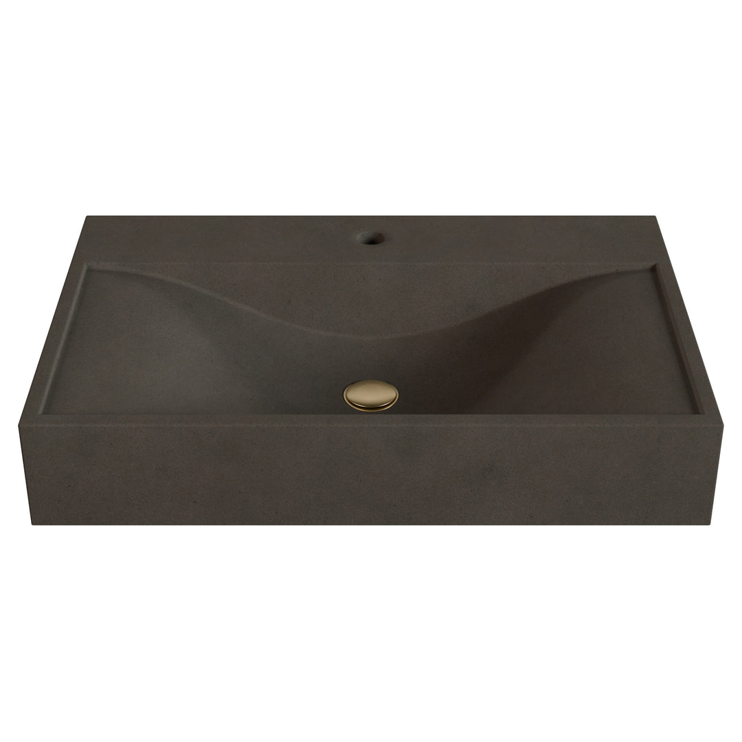 Sosuke Wave Vessel Faucet Ledge Sink - 28"