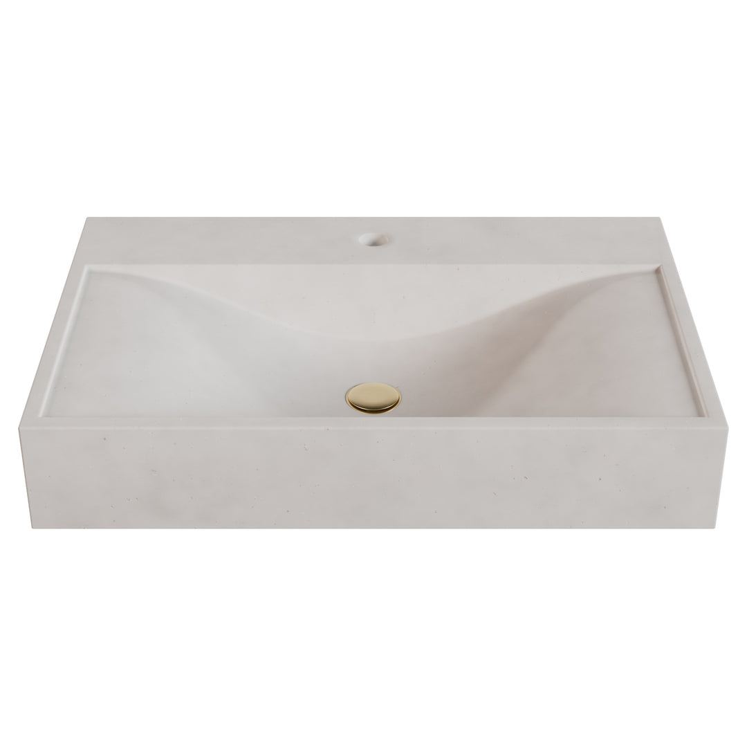 Sosuke Wave Vessel Faucet Ledge Sink - 28"