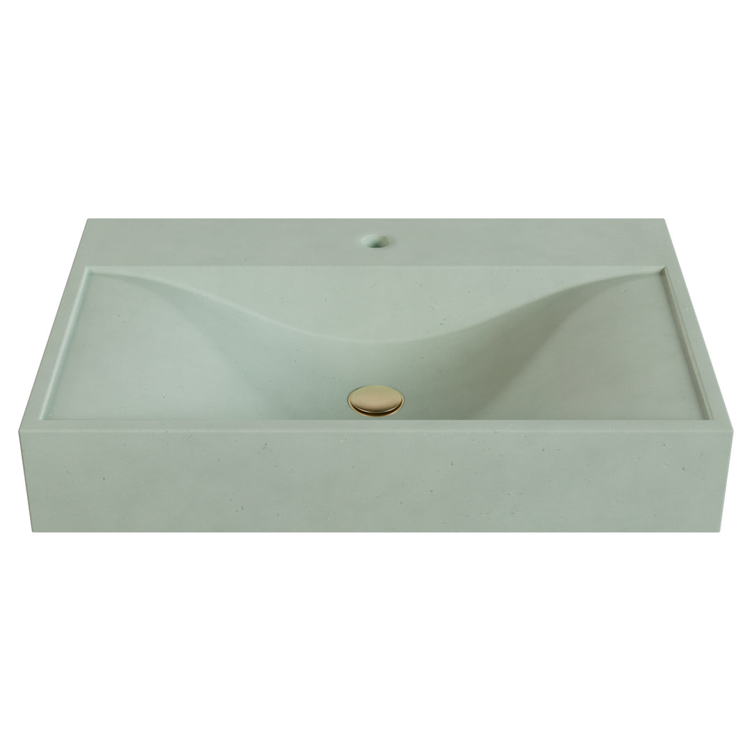 Sosuke Wave Vessel Faucet Ledge Sink - 28"