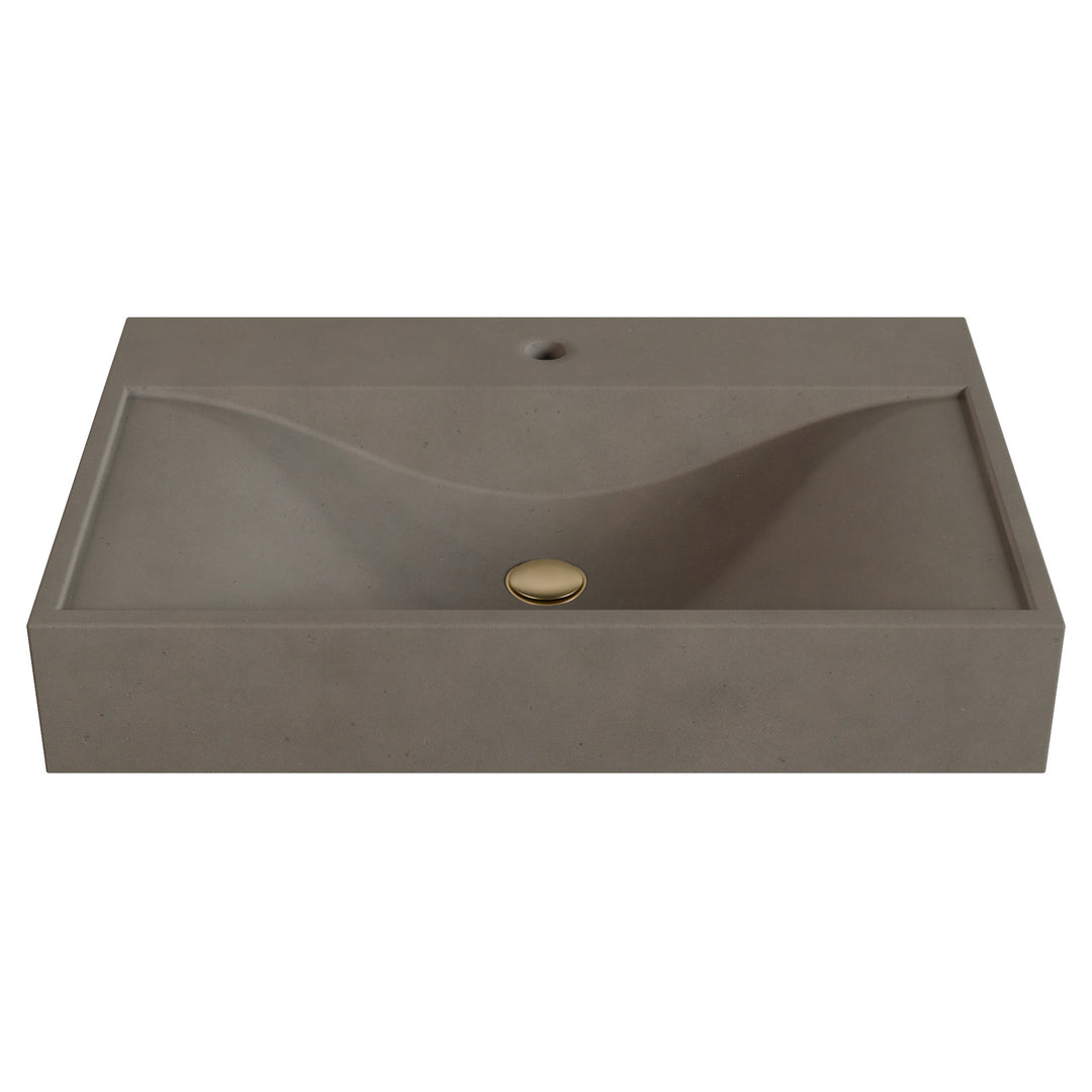 Sosuke Wave Vessel Faucet Ledge Sink - 28"