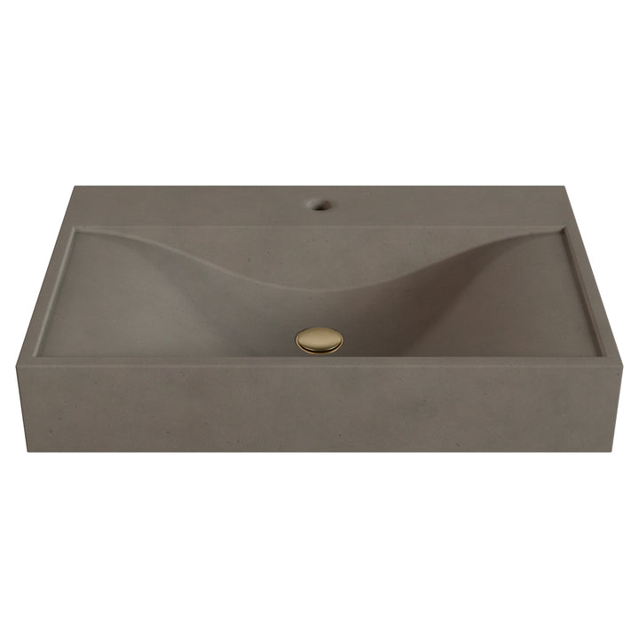 Sosuke Wave Vessel Faucet Ledge Sink - 28"