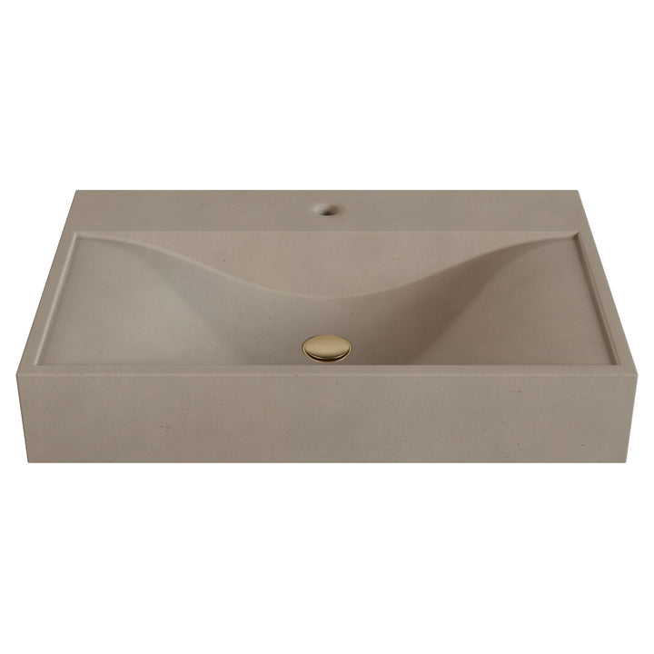 Sosuke Wave Vessel Faucet Ledge Sink - 28"