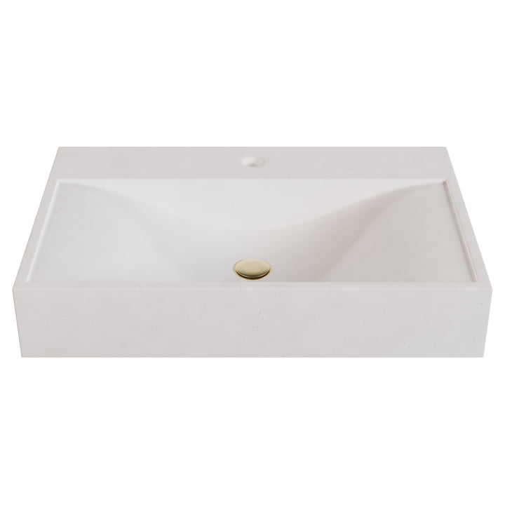 Sosuke Wave Vessel Faucet Ledge Sink - 28"