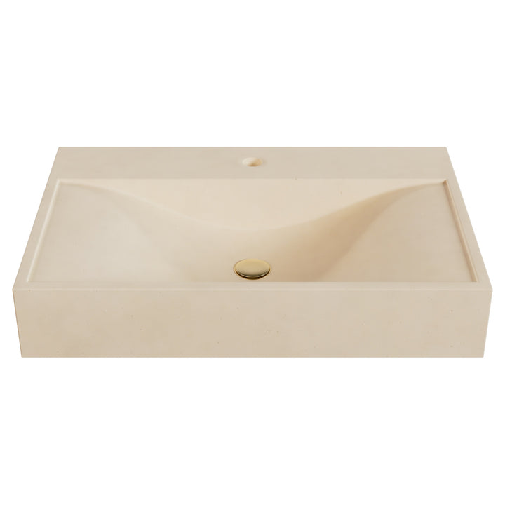 Sosuke Wave Vessel Faucet Ledge Sink - 28"