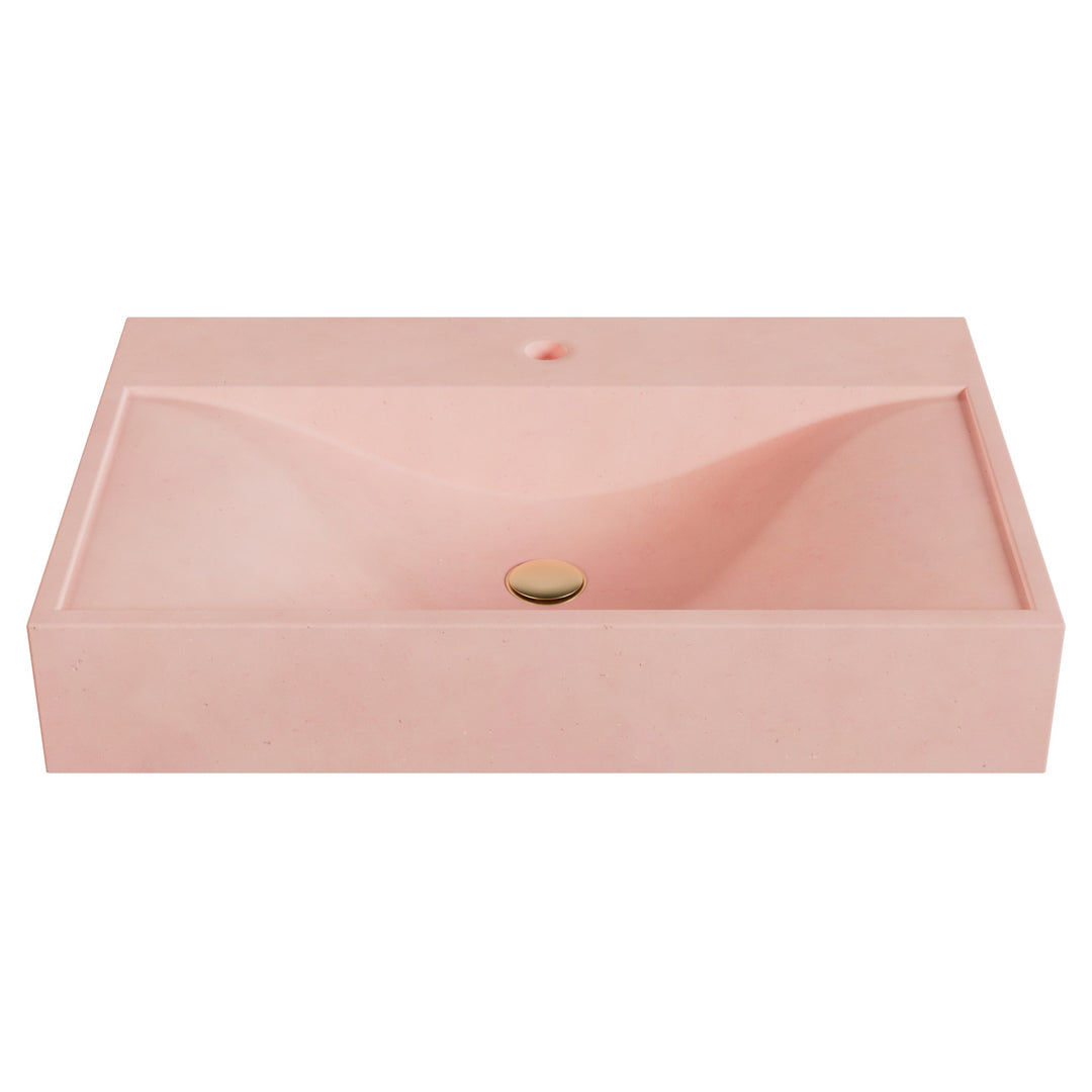 Sosuke Wave Vessel Faucet Ledge Sink - 28"