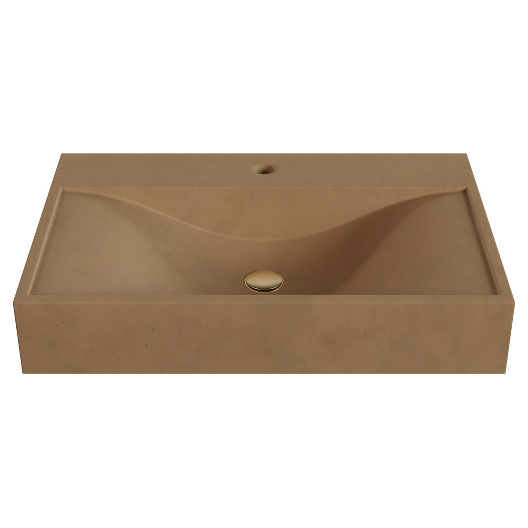 Sosuke Wave Vessel Faucet Ledge Sink - 28"