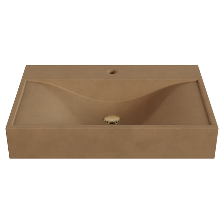 Sosuke Wave Vessel Faucet Ledge Sink - 28"
