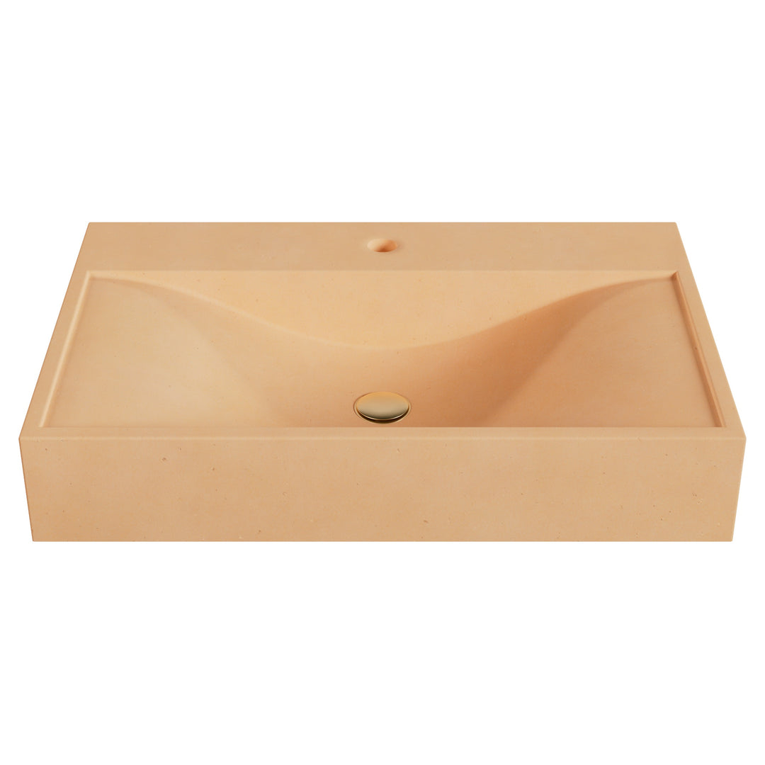 Sosuke Wave Vessel Faucet Ledge Sink - 28"