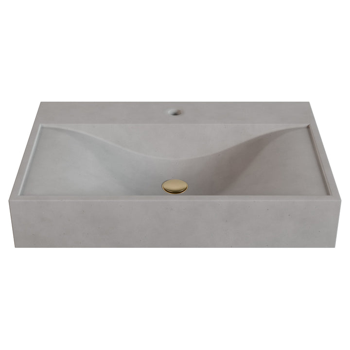 Sosuke Wave Vessel Faucet Ledge Sink - 28"