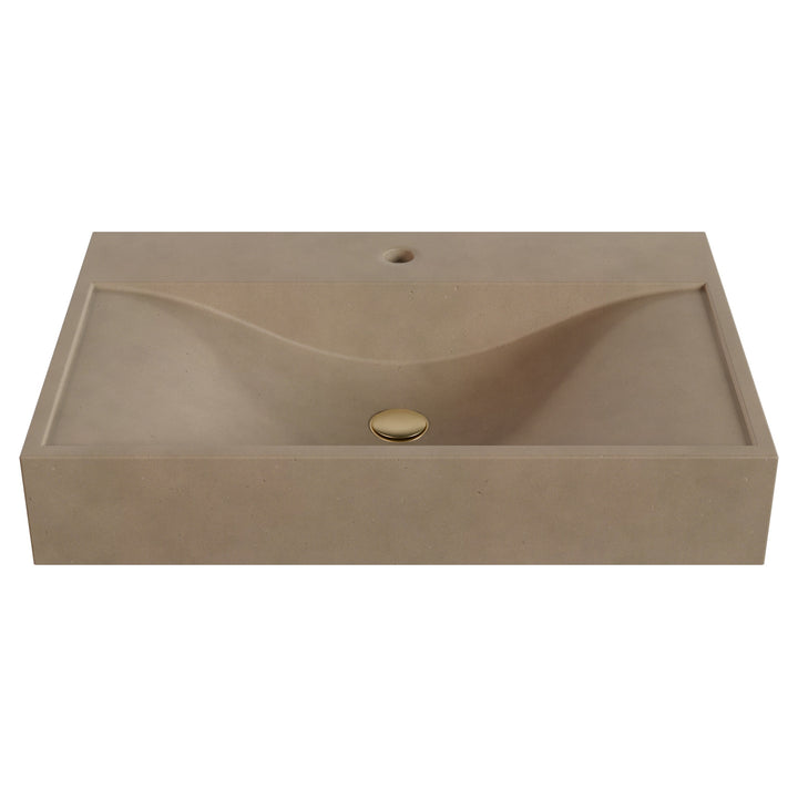 Sosuke Wave Vessel Faucet Ledge Sink - 28"
