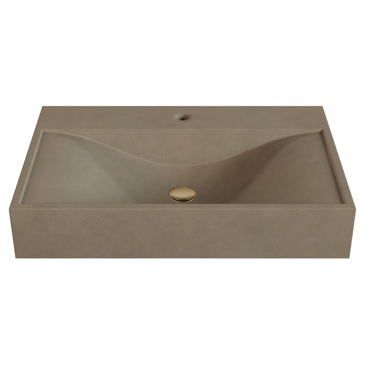 Sosuke Wave Vessel Faucet Ledge Sink - 28"