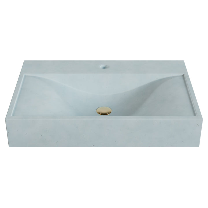 Sosuke Wave Vessel Faucet Ledge Sink - 28"