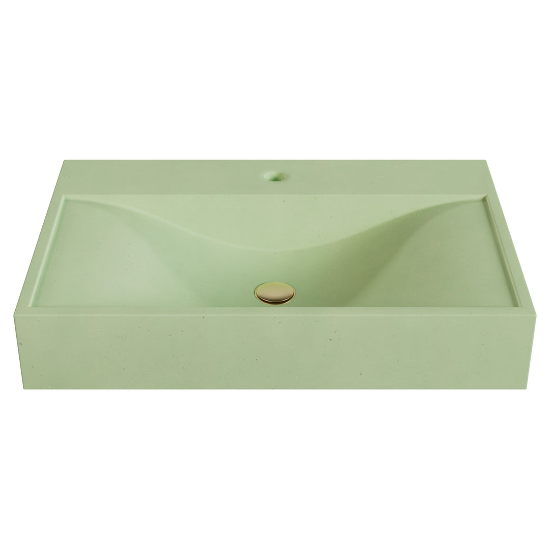 Sosuke Wave Vessel Faucet Ledge Sink - 28"