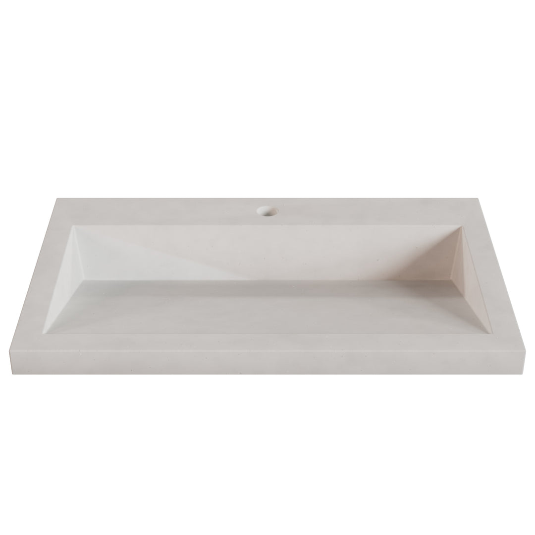 Suzume Ramp Drop-In Faucet Ledge Sink - 30"