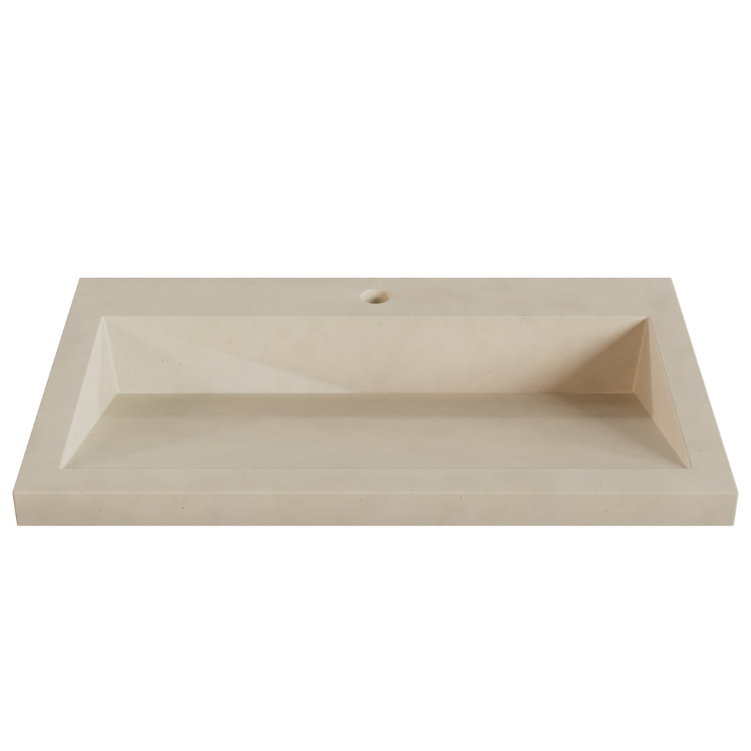 Suzume Ramp Drop-In Faucet Ledge Sink - 30"
