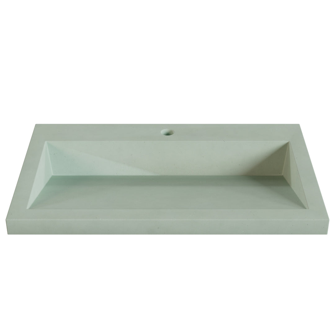 Suzume Ramp Drop-In Faucet Ledge Sink - 30"