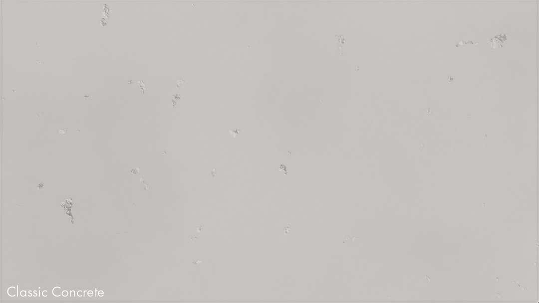 The image is a plain white surface with small white spots scattered across it.
